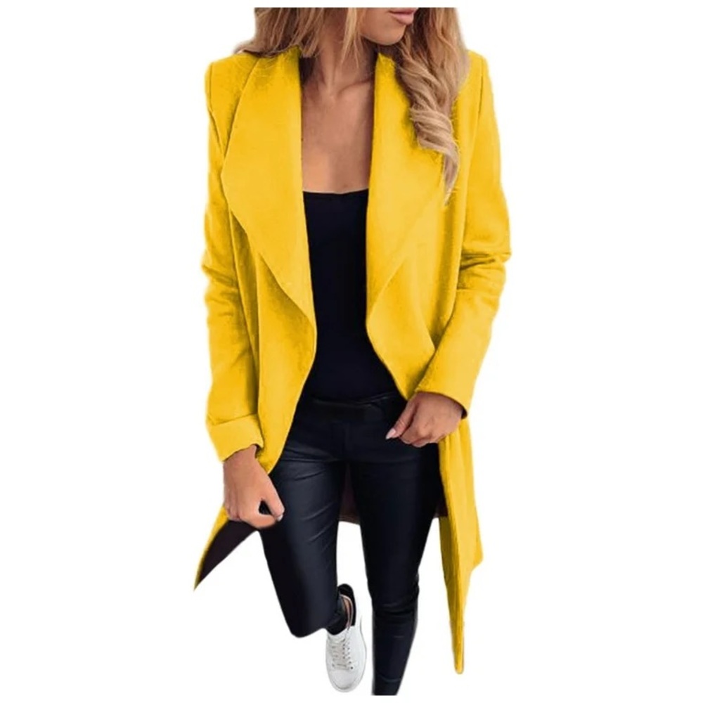 Yellow women’s trench coat / pea coat
